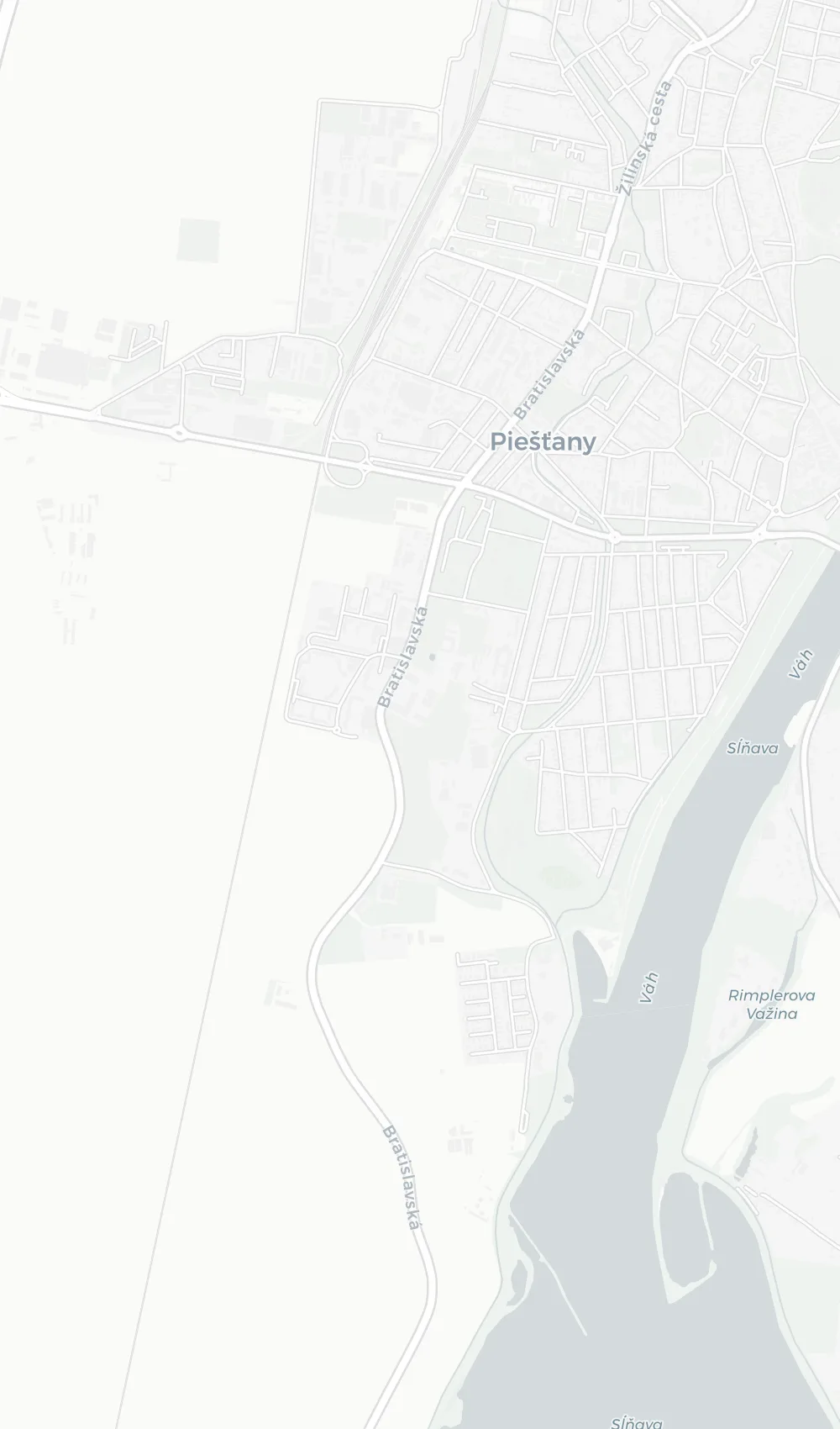 Location map - Piešťany, Broskyňová Street