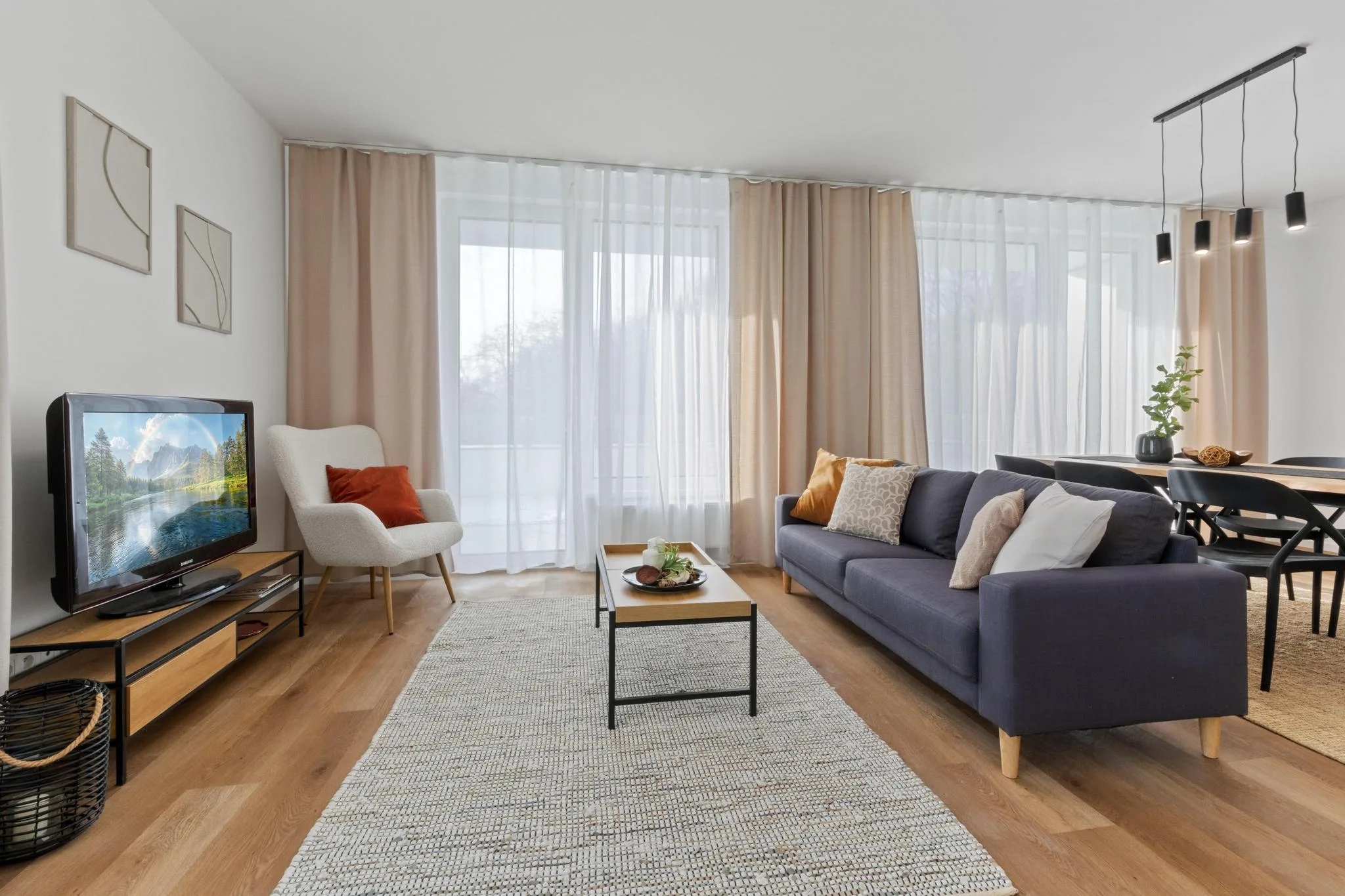 Apartment interior, dining area