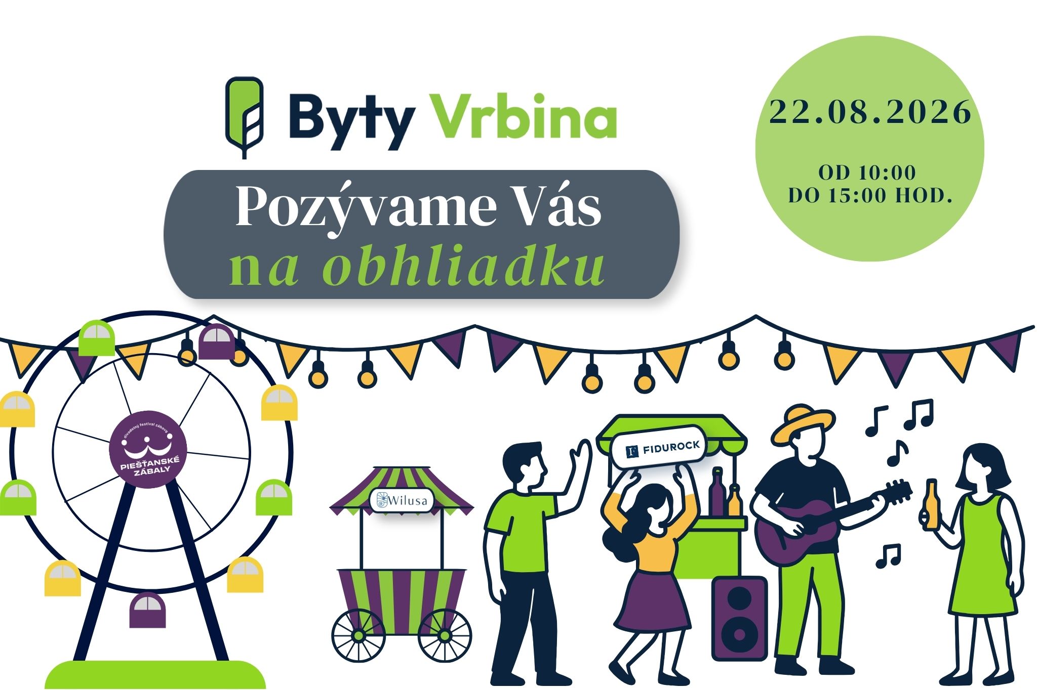 Pozývame vás na Deň otvorených dverí projektu Byty Vrbina počas podujatia Piešťanské zábaly